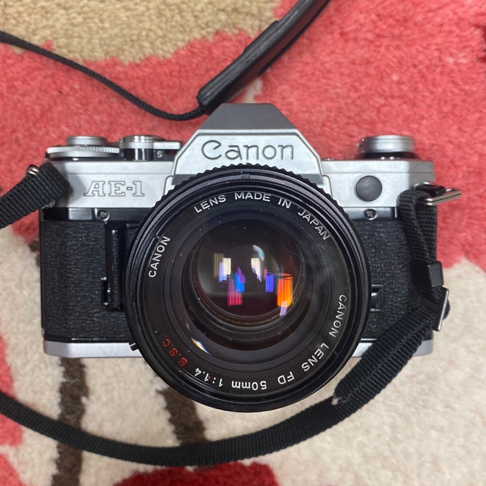 Read "O" Lens【N MINT】 Canon AE-1 Black Film Camera FD 50mm F1.4 S.S.C. SSC JAPAN